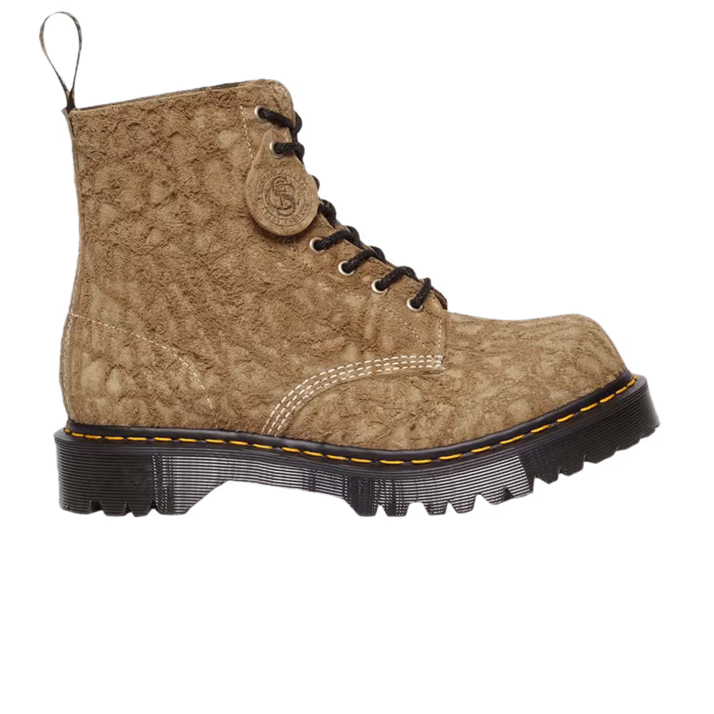Dr. Martens 1460 Made in England Emboss Suede Lace Up Boot Savannah Tan