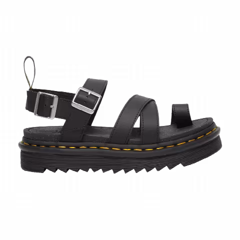 Dr. Martens Wmns Avry Hydro Leather Strap Sandal 'Black'