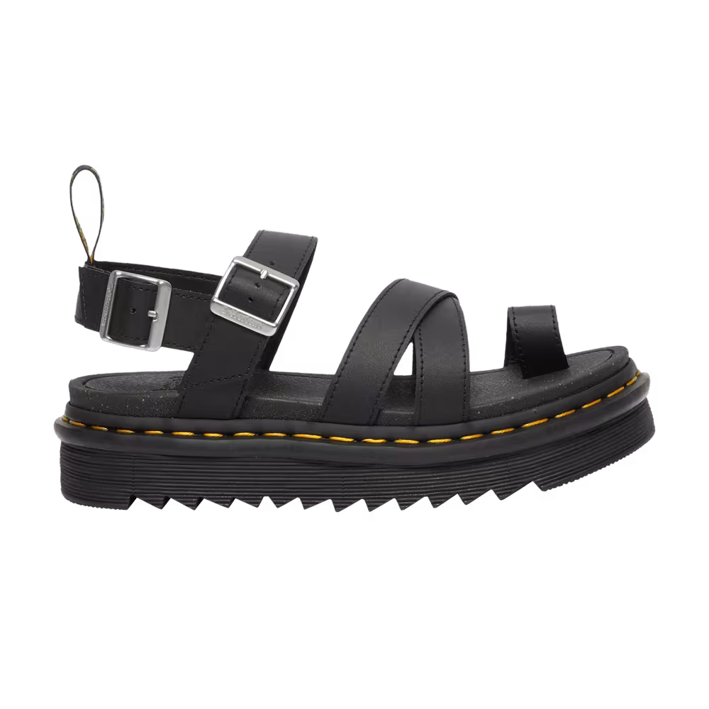 Dr. Martens Women's Avry Hydro Leather Strap Sandal Black