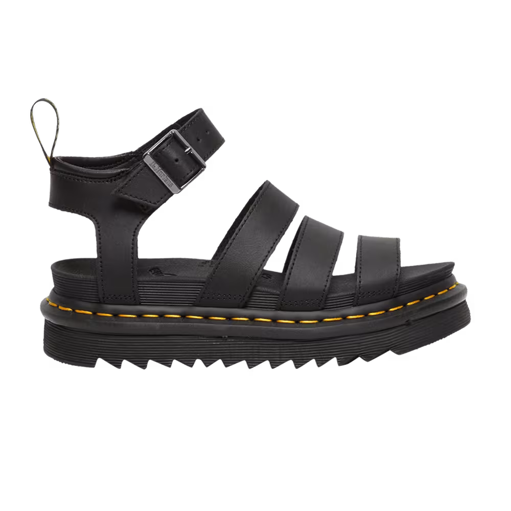 Dr. Martens Women's Blaire Hydro Leather Strap Sandal Black