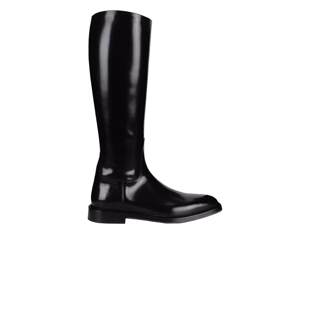 Ferragamo Fluid Riding Boot Black