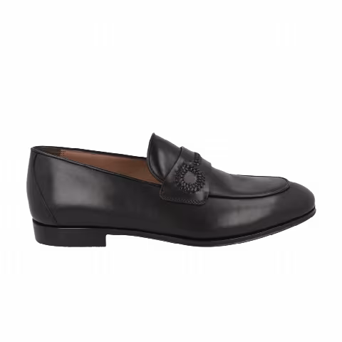 Ferragamo Rost Leather Loafers 'Black'