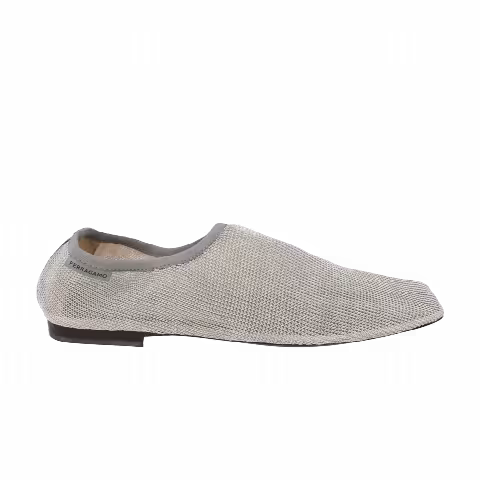 Ferragamo Metallic Mesh Dress Shoe 'Light Grey'