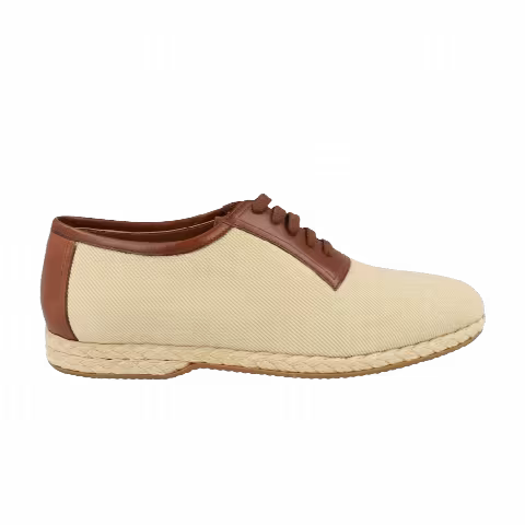 Ferragamo Bosco Canvas Dress Shoe 'Bone'