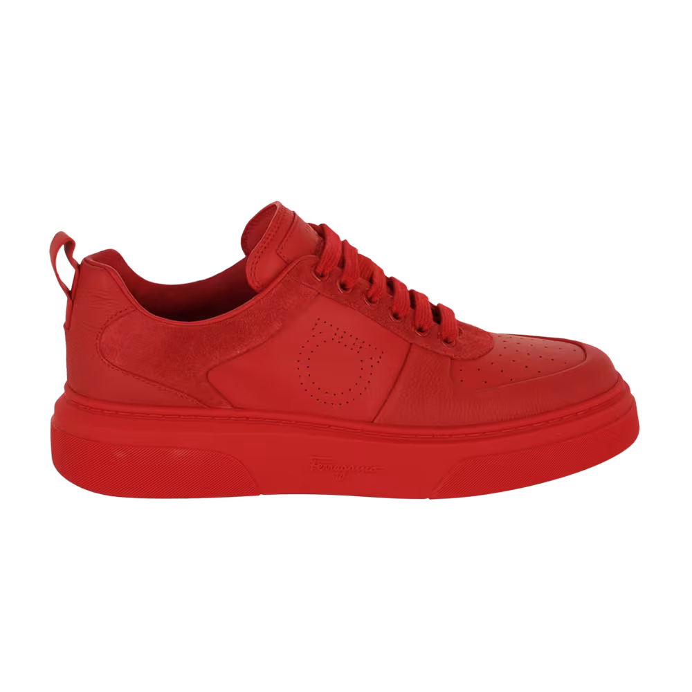 Ferragamo Cassina Low-Top Red