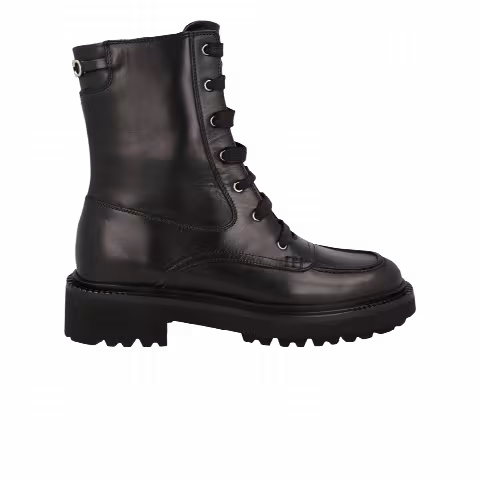 Wmns Ferragamo Leather Combat Boot 'Black'