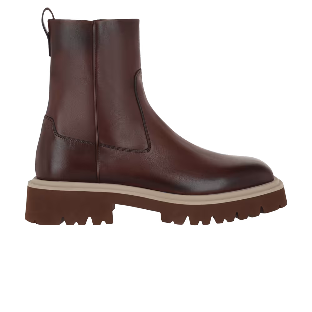 Ferragamo Fulvio Boot Wide Medium Brown