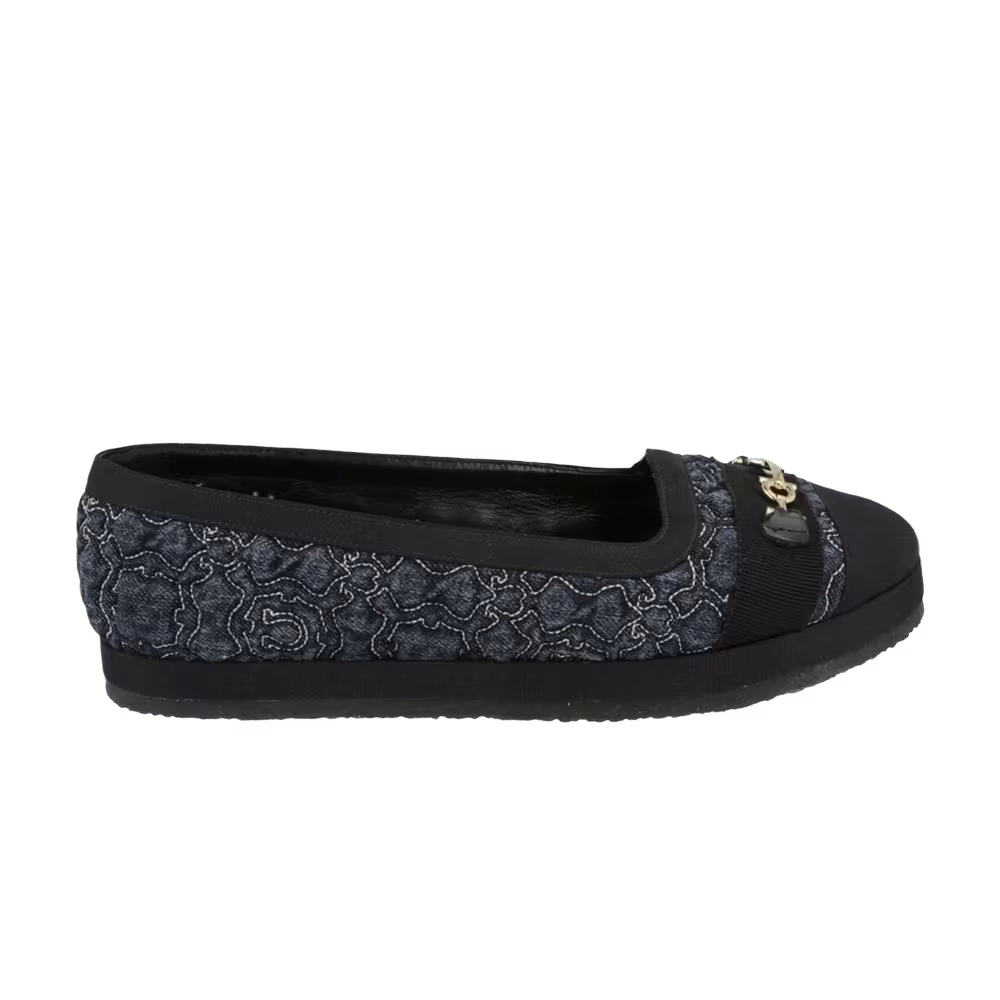 Ferragamo Women's Kacy Gal Quilted Ballet Flat Blue
