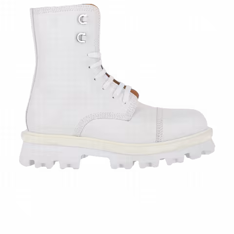 Ferragamo Faraway Combat Boot Wide 'White'