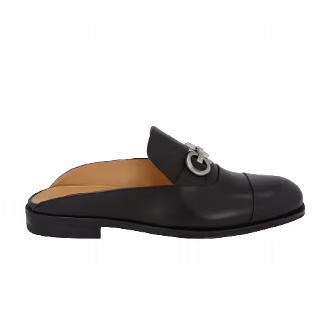 Ferragamo Gab Gancini Loafer Mule 'Black'