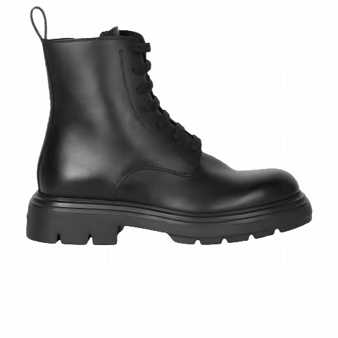 Wmns Ferragamo Dionne Leather Combat Boot 'Black'