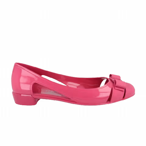 Ferragamo Wmns Vara Jelly Ballet Flat 'Fuschia'