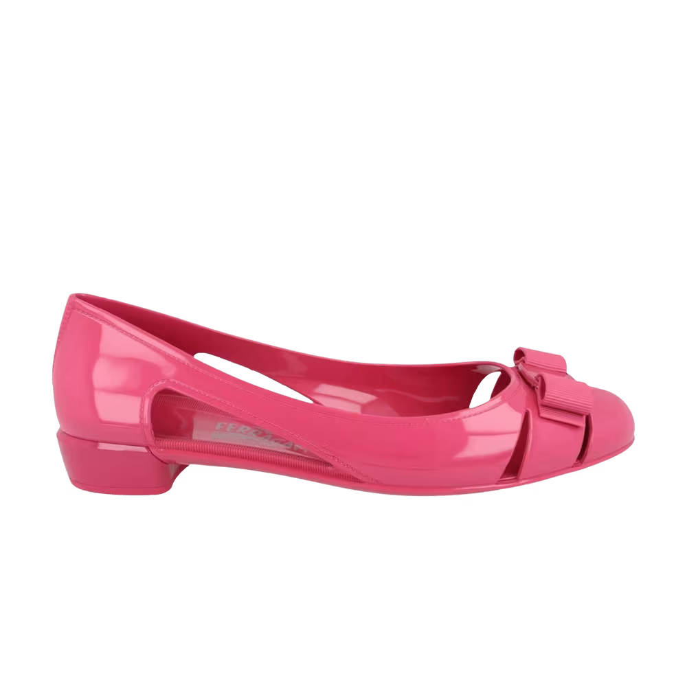 Ferragamo Women's Vara Jelly Ballet Flat Fuschia
