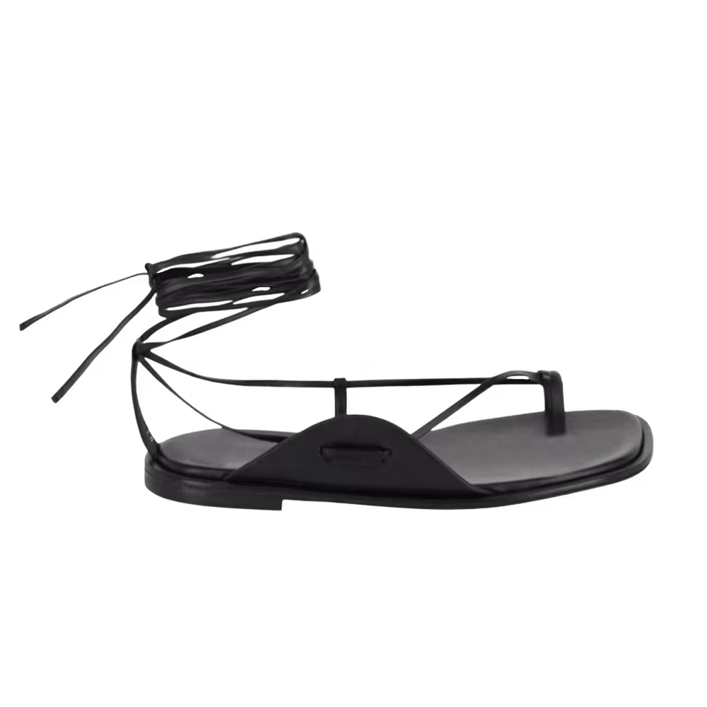 Ferragamo Golia Ankle Strap Sandal Black