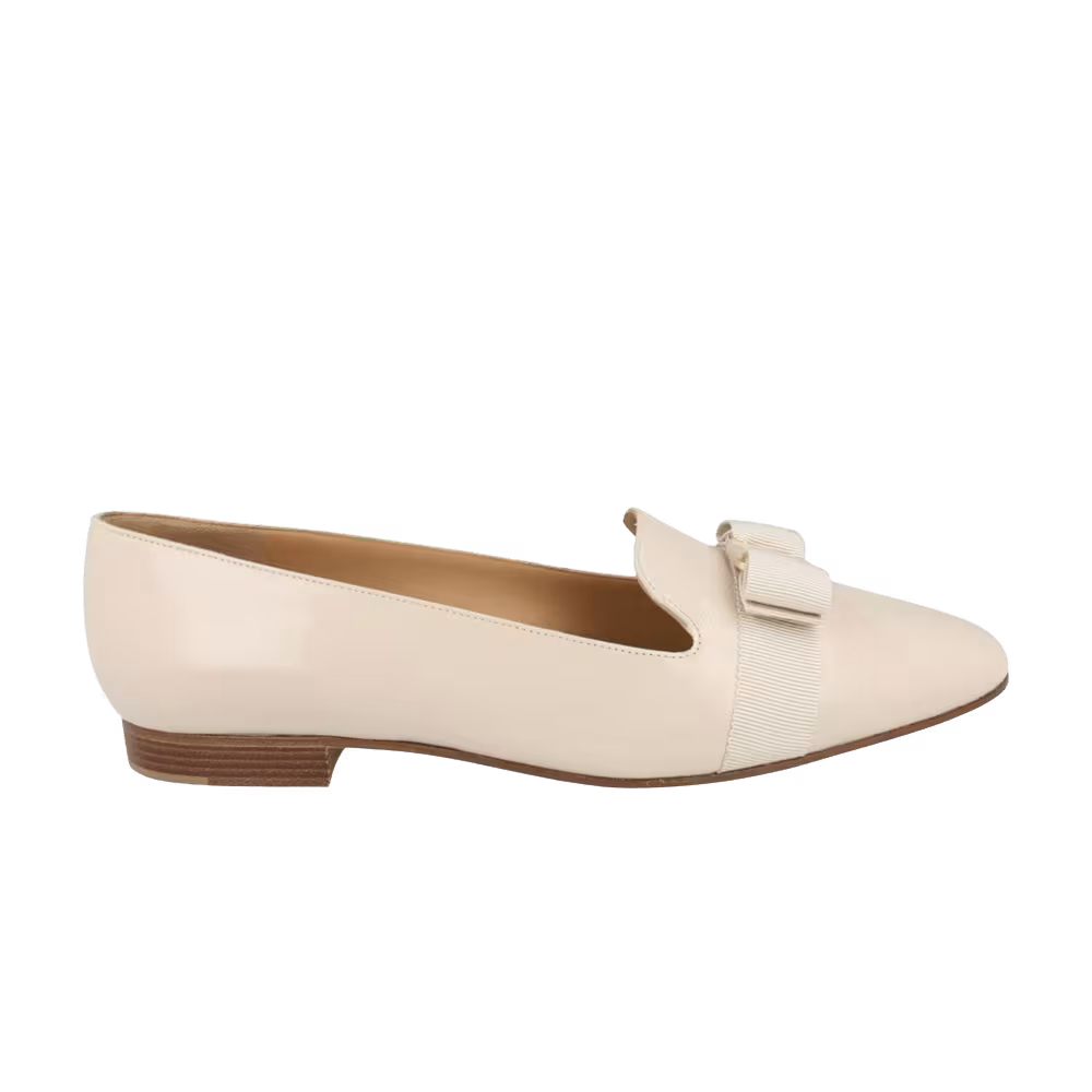 Ferragamo Women's Laufer Leather Loafer White