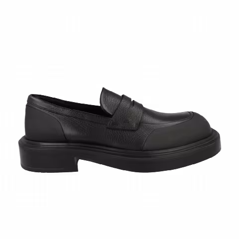 Ferragamo Leather Penny Loafer 'Black'