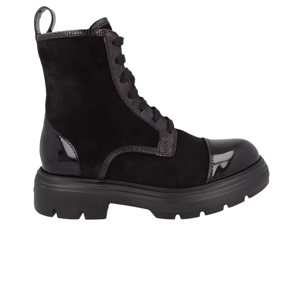 Ferragamo Women's Dyon Combat Boot Black