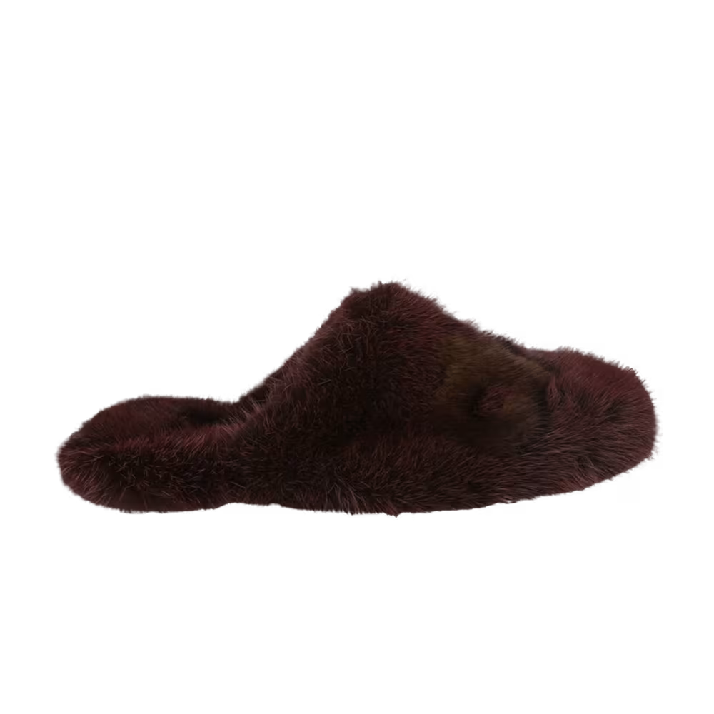 Women's Ferragamo Lambro Mink Slide Bordeaux
