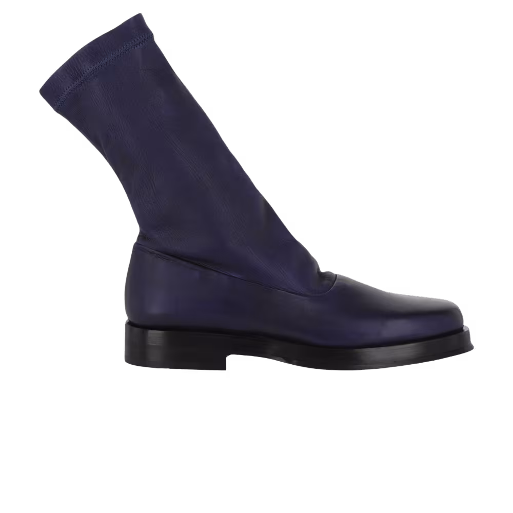 Ferragamo Furseo Sock Boot Wide Blue