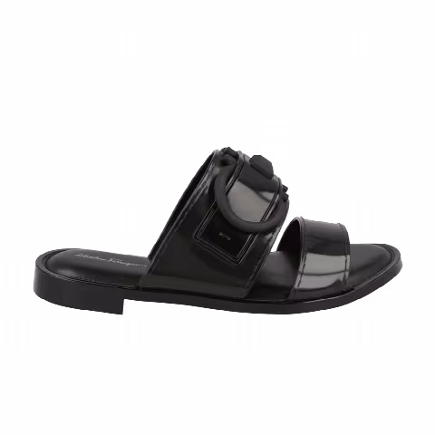 Ferragamo Wmns Taryn Logo Slide 'Black'