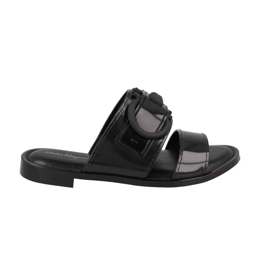 Ferragamo Women's Taryn Logo Slide Black