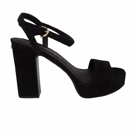Ferragamo Wmns Trento Suede Platform Sandal 'Black'