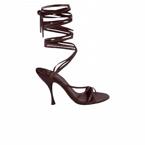 Ferragamo Wmns Victoria X5 Wrap Tie Sandal 'Dark Brown'