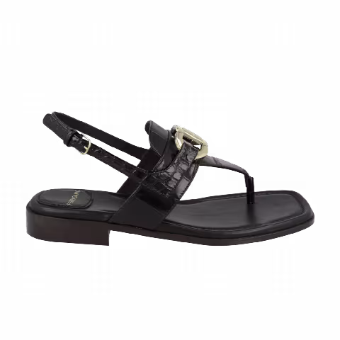 Wmns Ferragamo Lula Leather Sandal 'Black'