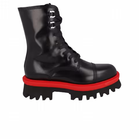 Ferragamo Wmns Kira Leather Combat Boot 'Black'