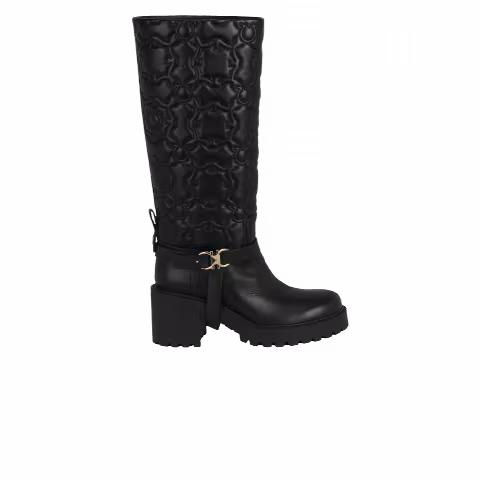 Ferragamo Wmns Shiran Knee-High Leather Boot 'Black'