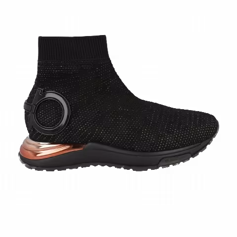 Ferragamo Gardena Ankle Sock Sneaker 'Black'