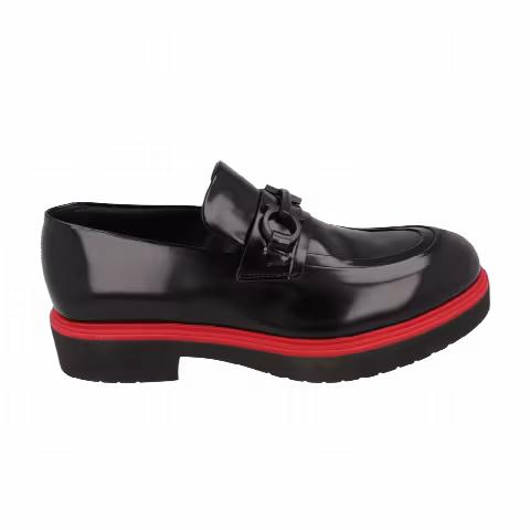 Ferragamo Fiorello Gancini Patent Loafer 'Black'