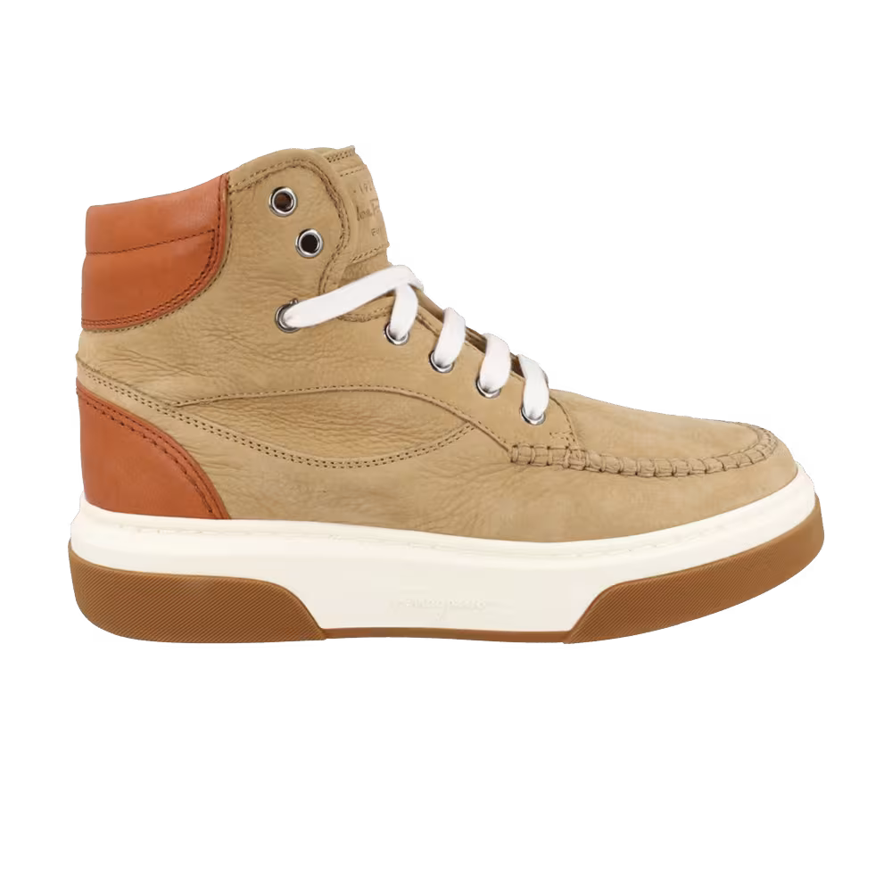 Ferragamo Cassina High Sneaker Tan