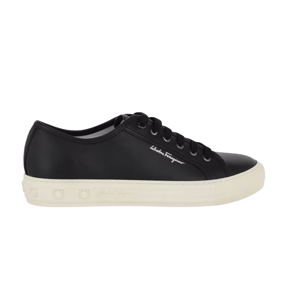 Ferragamo Women's Borg Divise Low-Top Sneaker Black