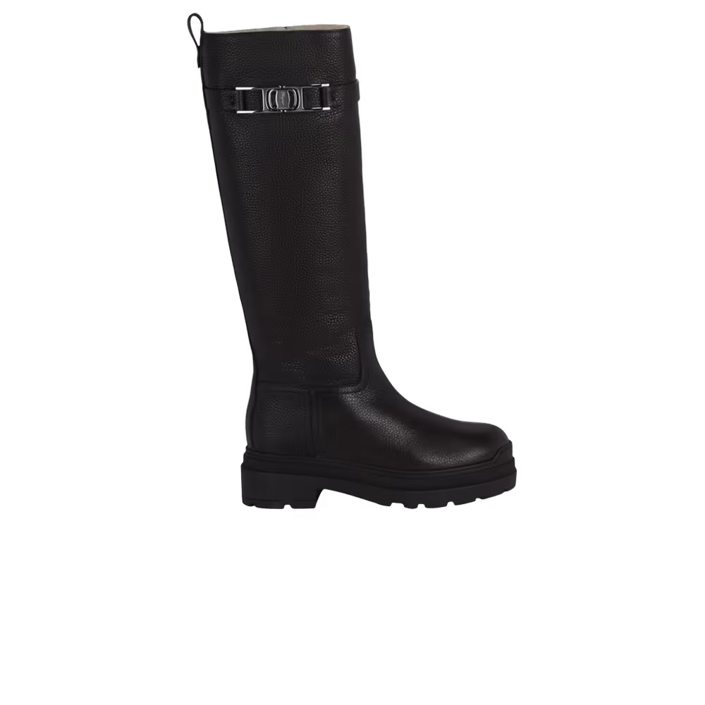 Women's Ferragamo Ryder F Knee-High Boot Black