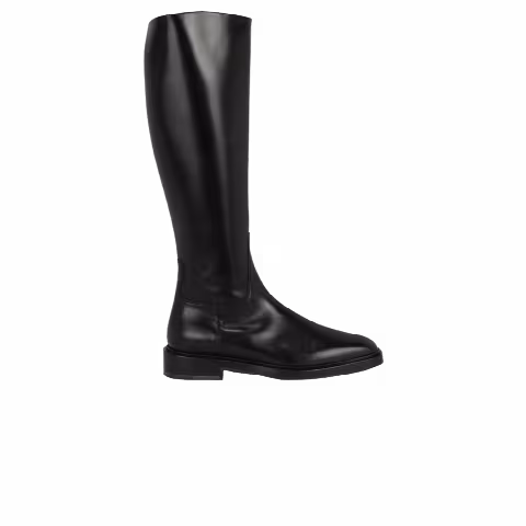 Ferragamo Wmns Flu Leather Zip-Up Boot 'Black'