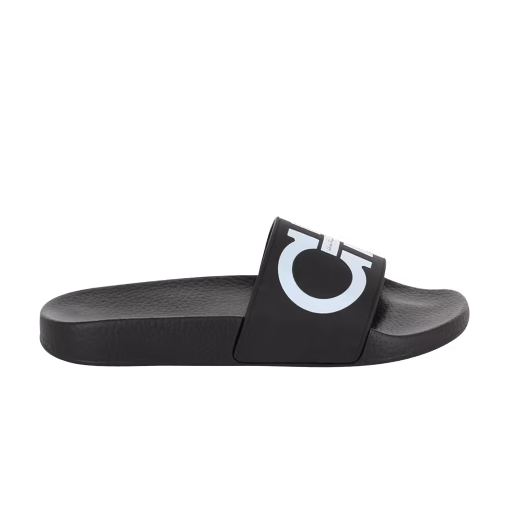 Ferragamo Women's Groovy Dual Gancini Slide Black