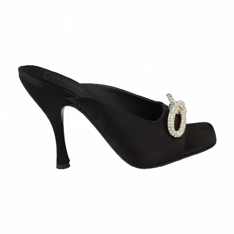 Ferragamo Wmns Crystal Embellished Knot Detail Mule 'Black'