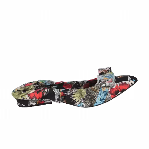 Ferragamo Wmns Viva Ruff Printed Ballet Flat 'Beige Khaki'