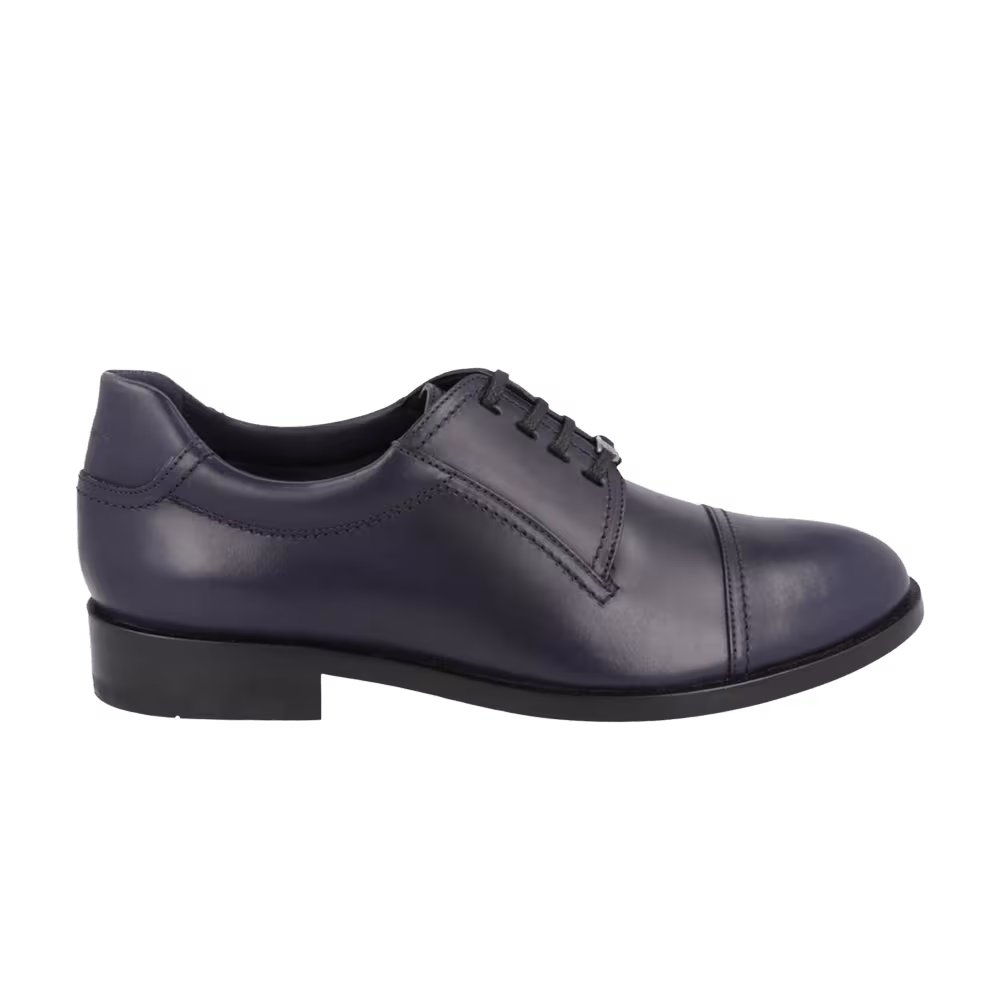 Ferragamo Women's Farnon Div Leather Oxford Blue