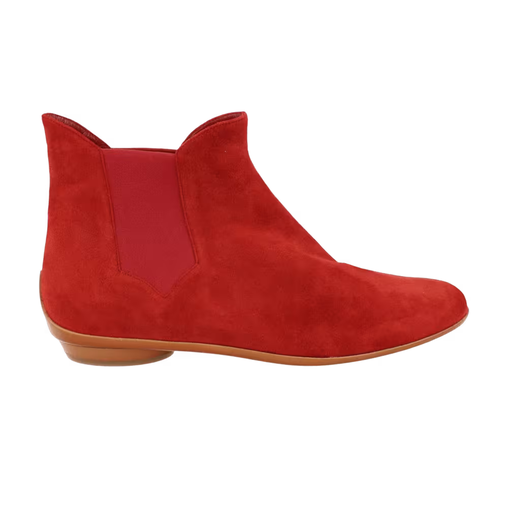 Ferragamo Women's Montana 1960s Chelsea Boot Red