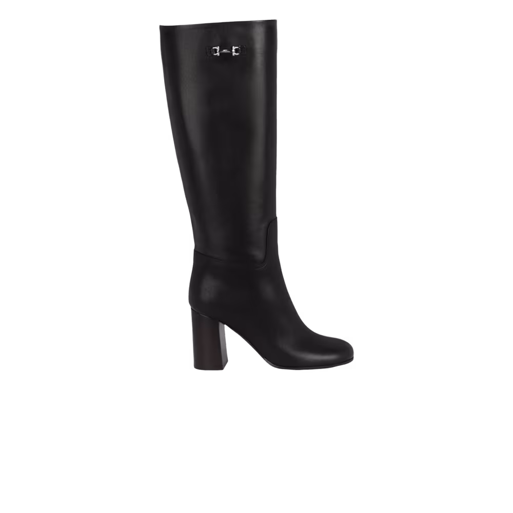Women's Ferragamo Ovidio 85 Knee-High Boot Black