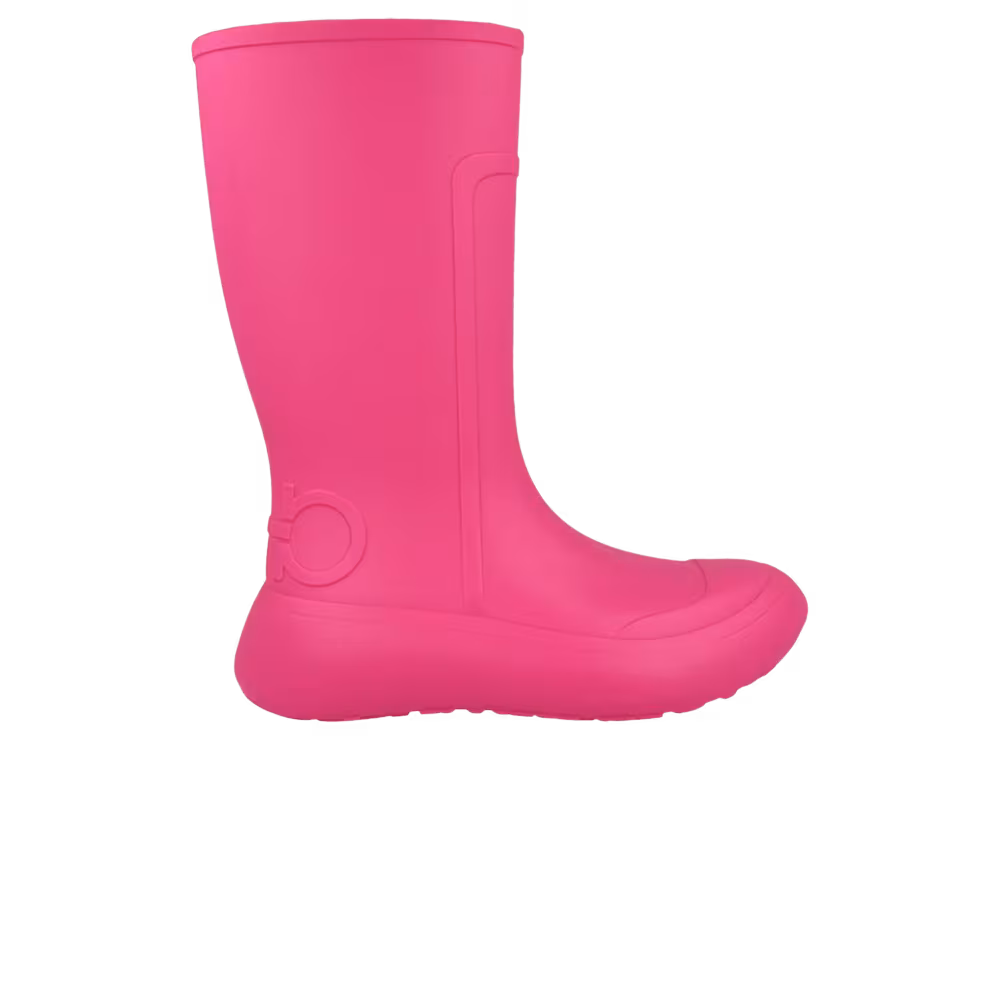 Ferragamo Women's Gancini Logo Rain Boot Pink
