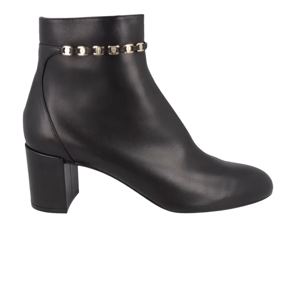 Ferragamo Women's Ghila Leather Boot Black