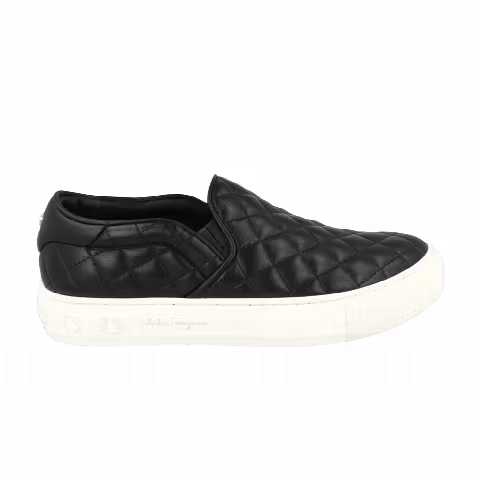 Ferragamo Wmns Lisa 1 Quilted Slip-On Sneaker 'Black'