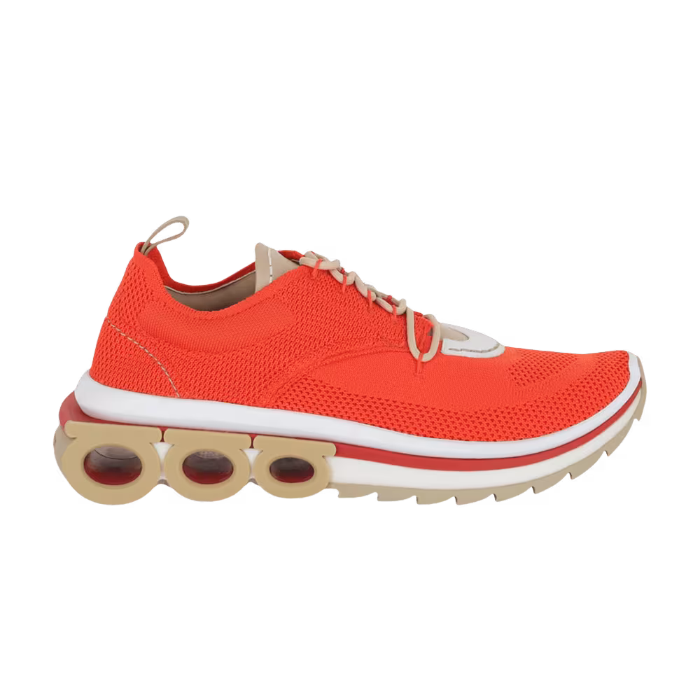 Ferragamo Nima Knit Sneaker Orange
