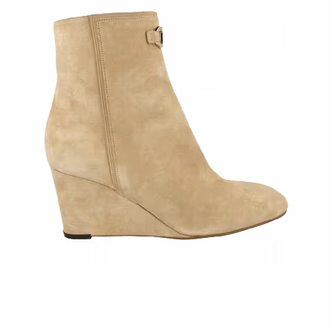 Ferragamo Wmns Catuja 70 Suede Ankle Bootie 'Bone'