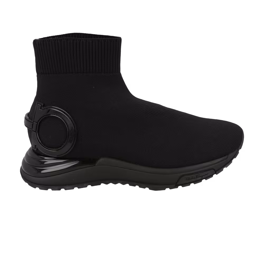 Ferragamo Women's Gardena Sock Sneaker Black