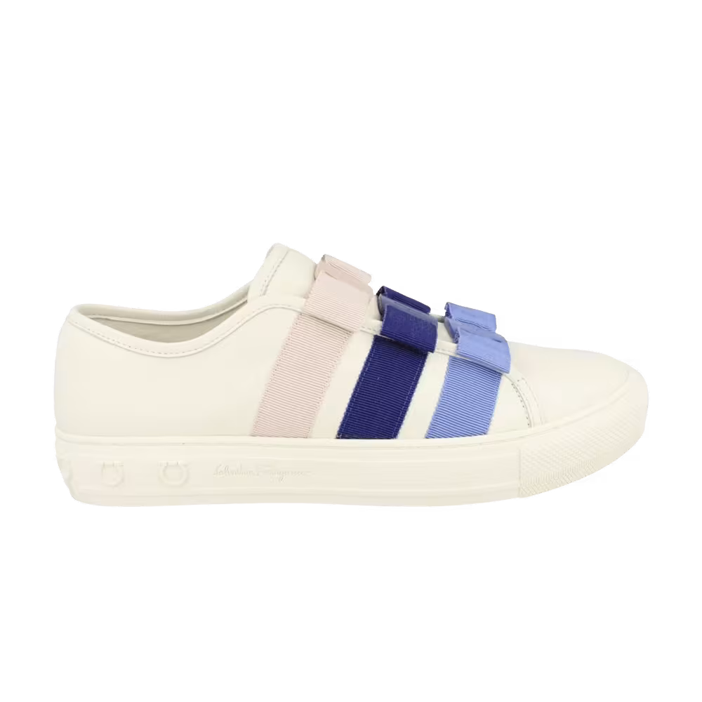 Ferragamo Women's Nataly Calfskin Leather Low White
