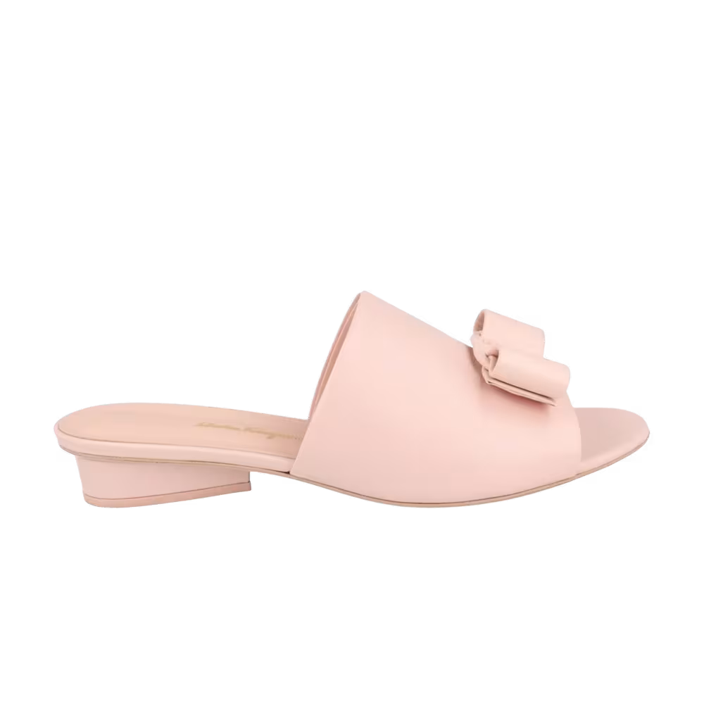 Ferragamo Women's Valery Leather Mule Light Pink